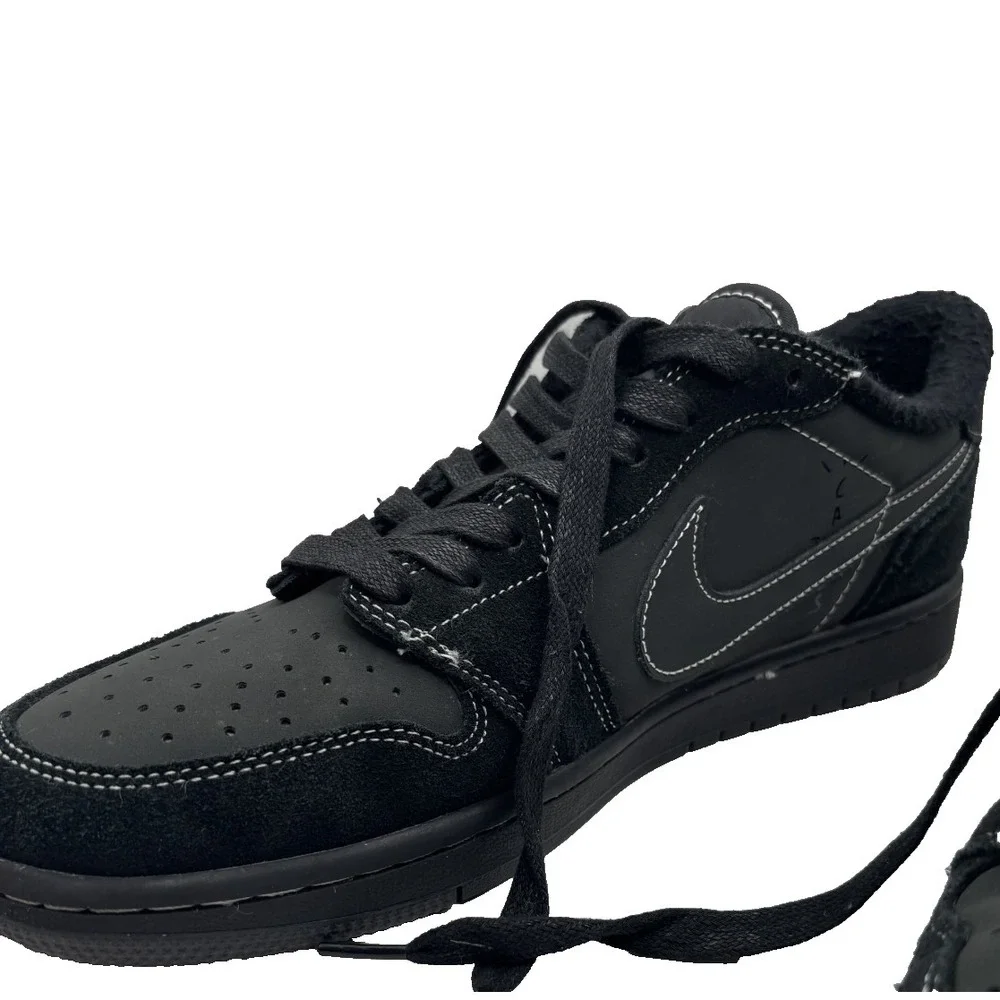 Travis Scott Jordan 1 Low Black Phantom Sneakers Mens Size 11 DM7866-001